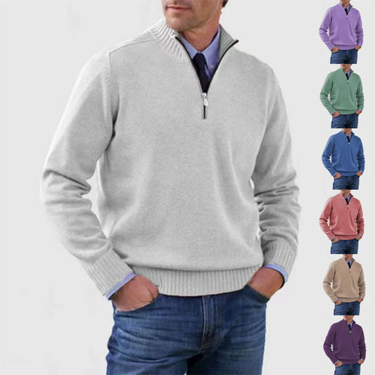 Men's Slim Fit Pullover Sweater Long Sleeve Knitted Top Winter Casual Clothing