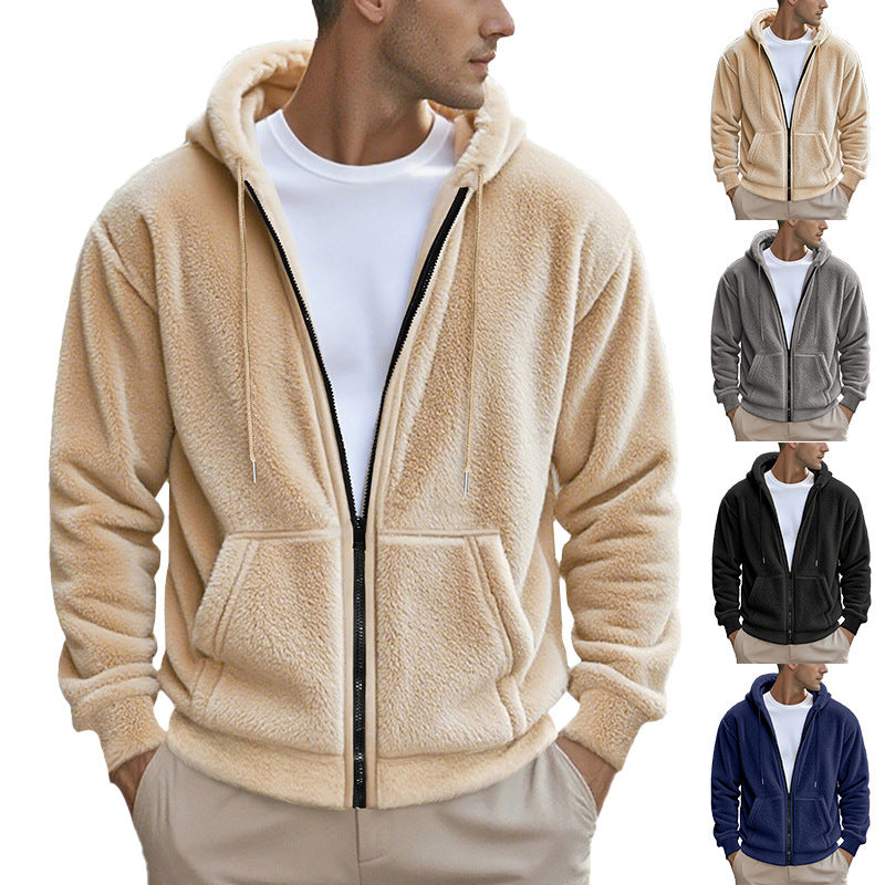 Men’s Loose Hooded Cardigan Sweater