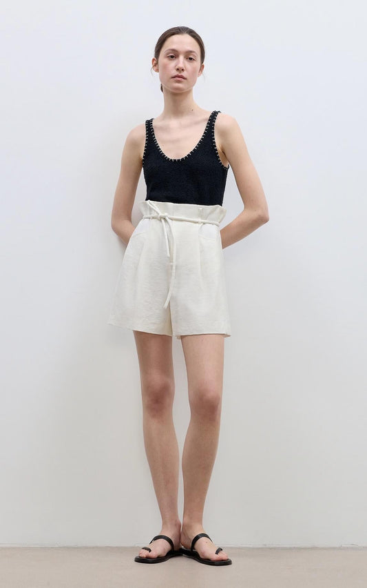 "Jungle Fantasy" Flower Bud Drawstring High Waist Shorts Women