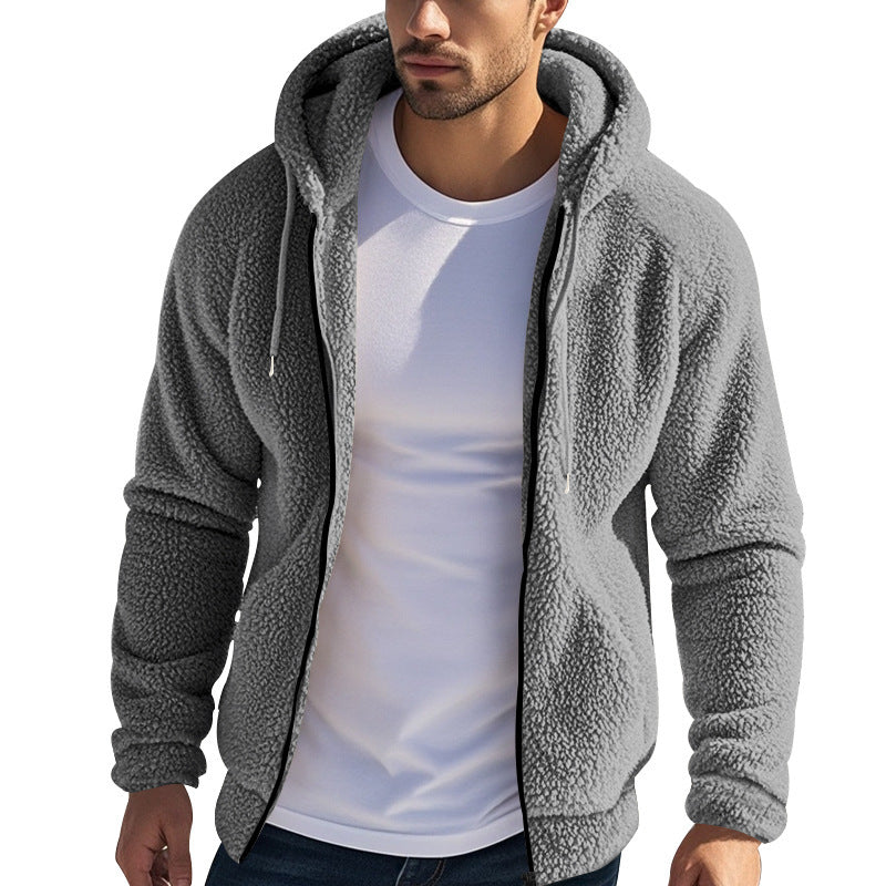 Men’s Loose Hooded Cardigan Sweater