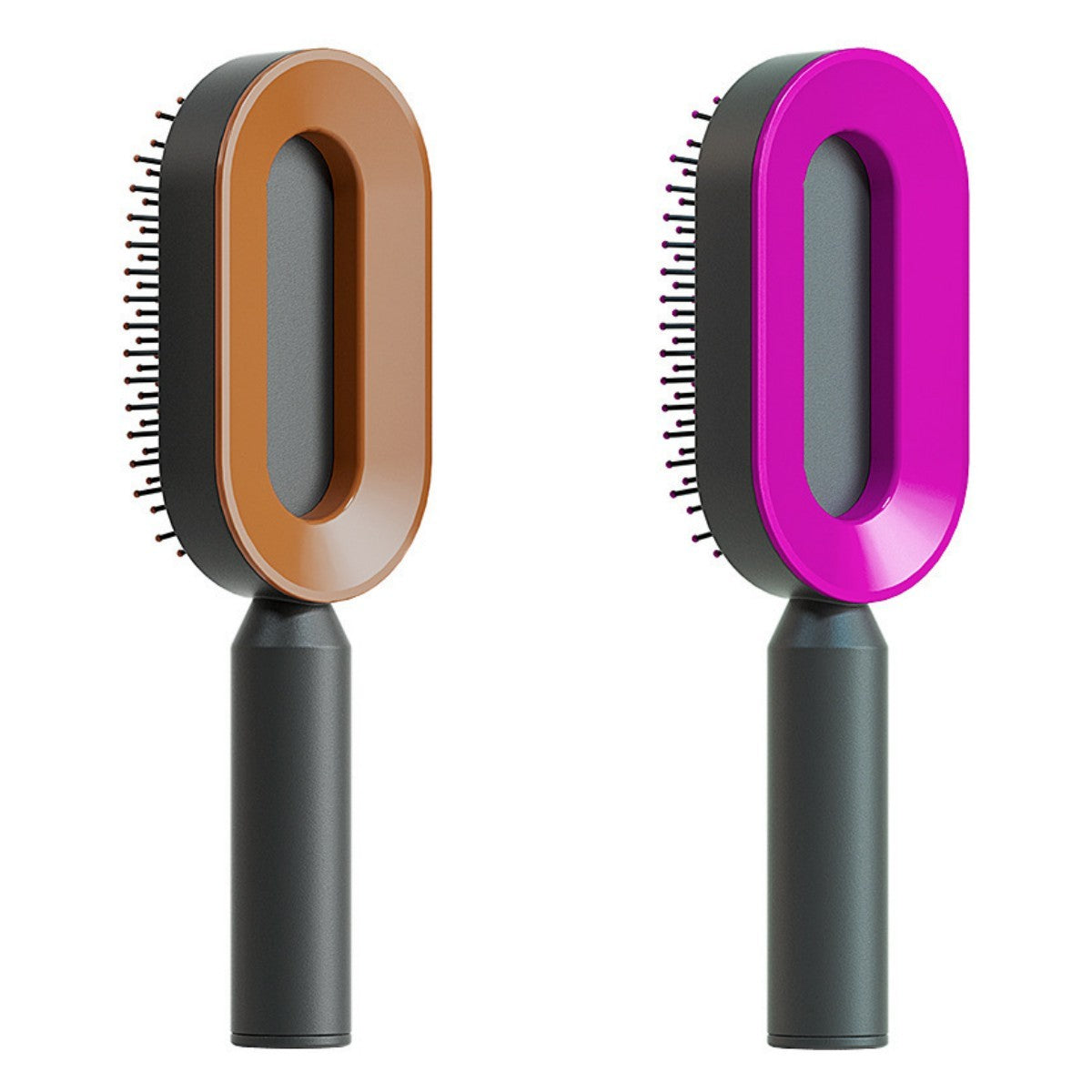 Self-Cleaning Hair Brush – One-Key Cleaning, Anti-Static Scalp Massage Comb for Women