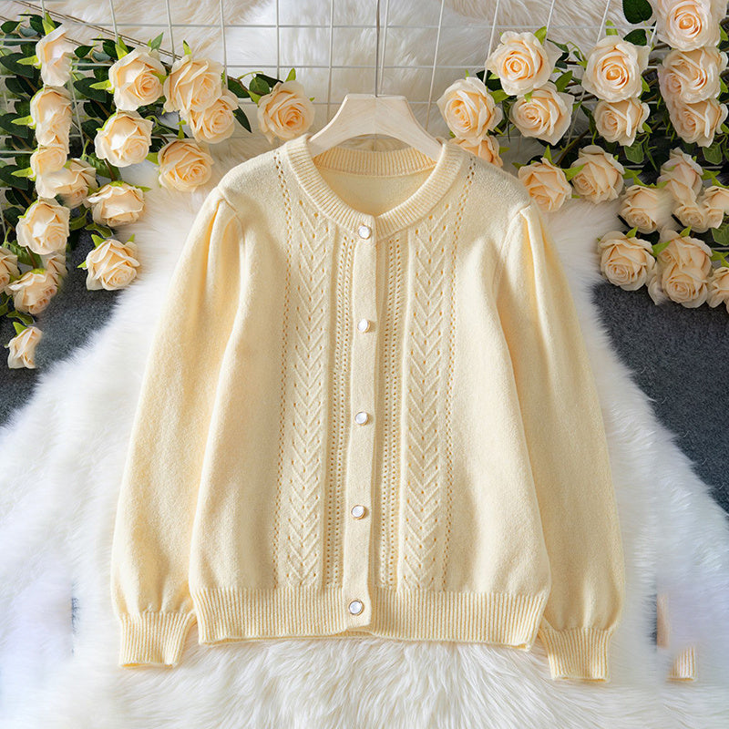 2025 Trendy Cardigan Sweater – Long Sleeve, Open Front, Button Down, Fall Knitwear Jacket