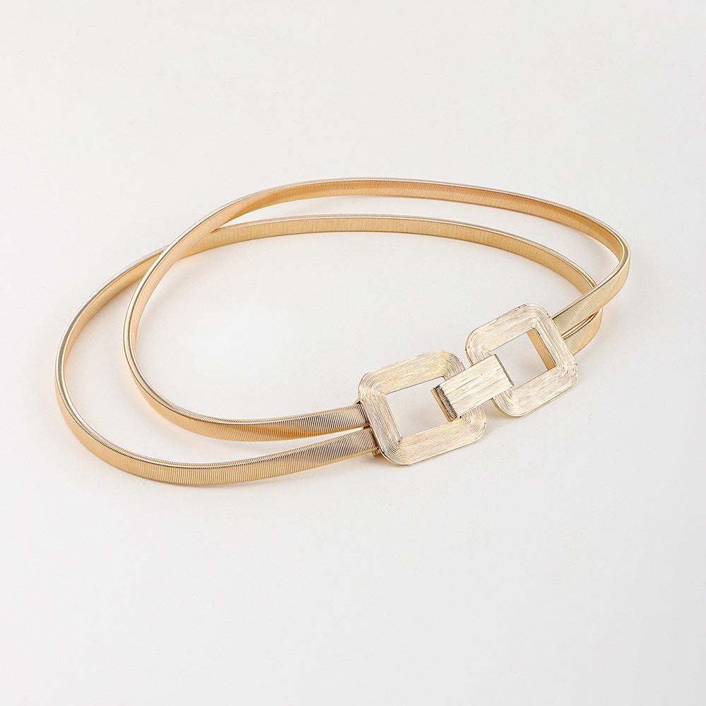 Minimalist Elastic Waist Chain Belt for Women