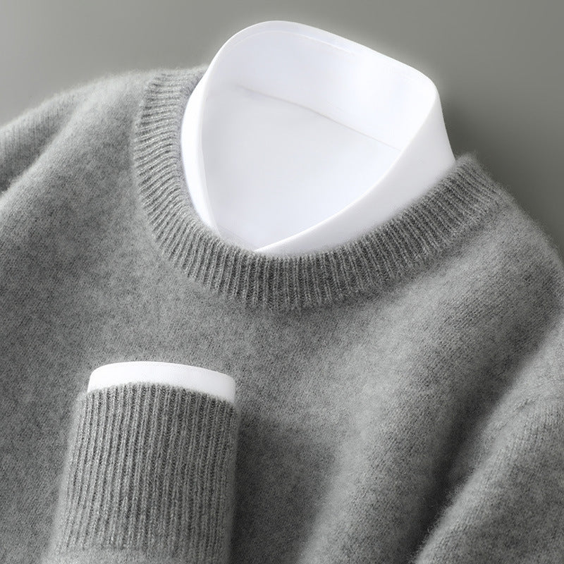 Men's Half-high Collar Thickelightweight sun teened Loose Pullover