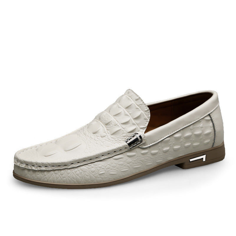 Cowhide Gommino Fashion Casual Shoes Men