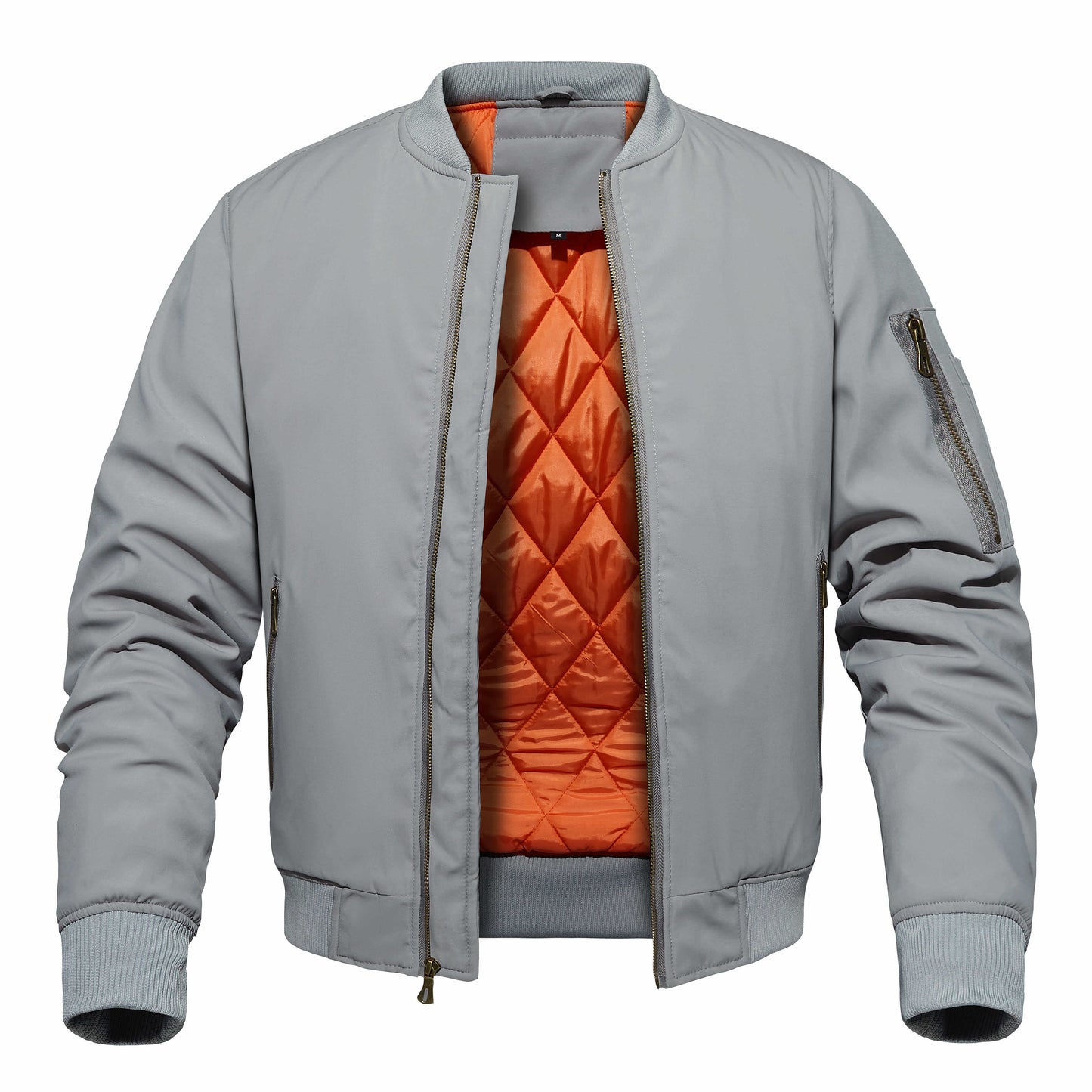 Men’s Winter Bomber Jacket – Thickened, Windproof, Ribbed Cuffs