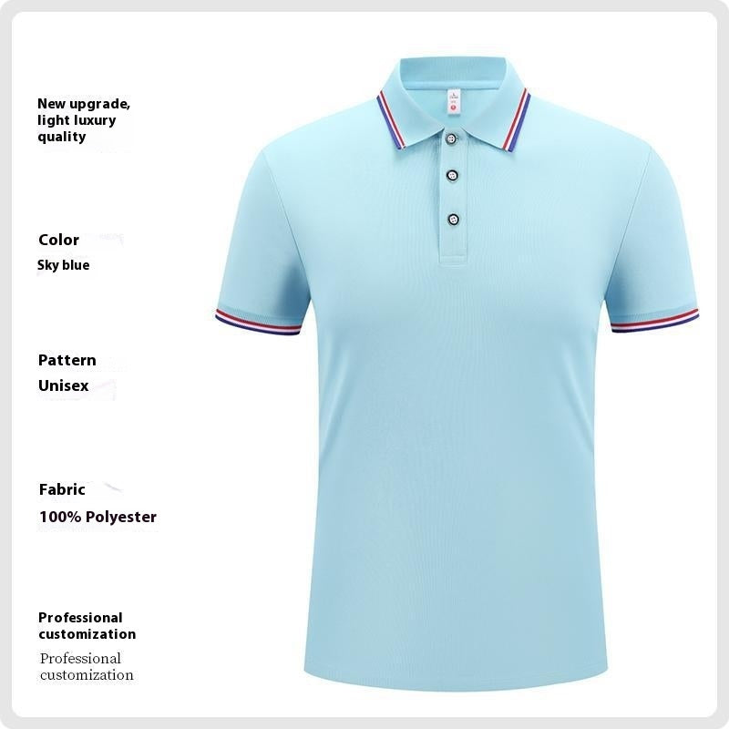 Ice Silk Lapel Short Sleeve Polo Shirt