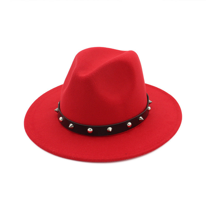 Rivet Jazz Hat Woolen Bell Brim – Unisex