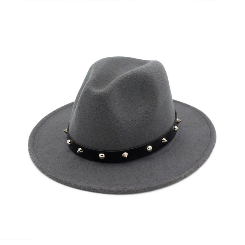 Rivet Jazz Hat Woolen Bell Brim – Unisex