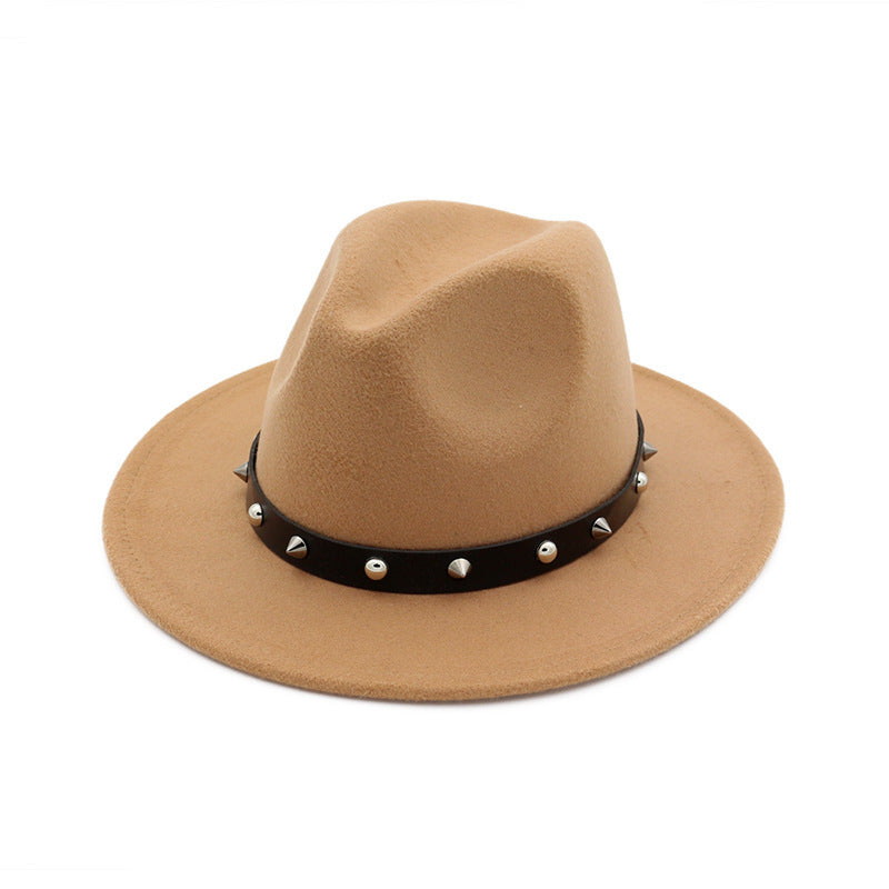 Rivet Jazz Hat Woolen Bell Brim – Unisex