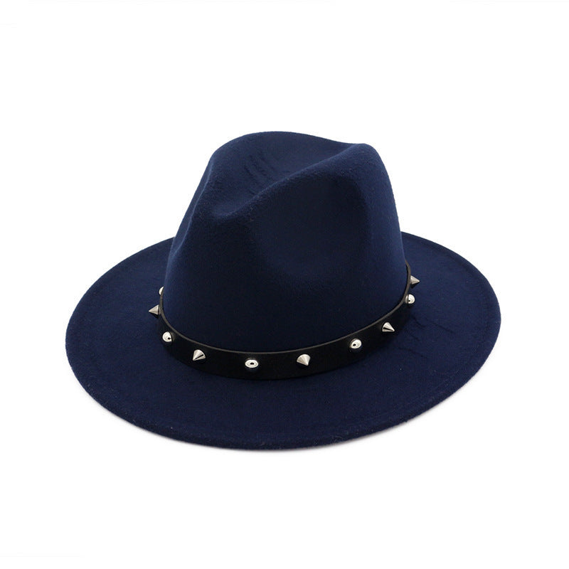 Rivet Jazz Hat Woolen Bell Brim – Unisex