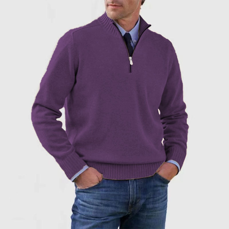 Men's Slim Fit Pullover Sweater Long Sleeve Knitted Top Winter Casual Clothing