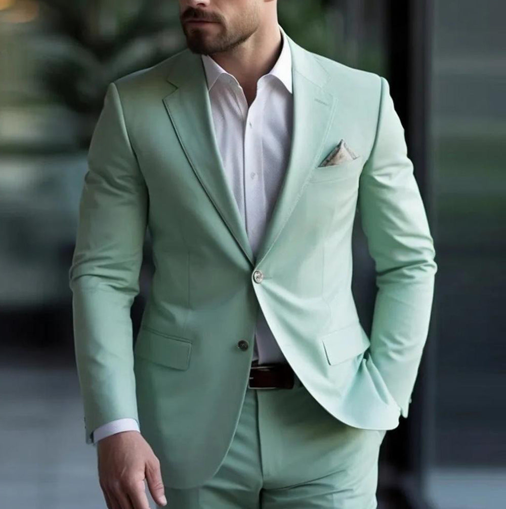 Men’s 2-Piece Wedding & Banquet Suit – Groomsman Formal Set