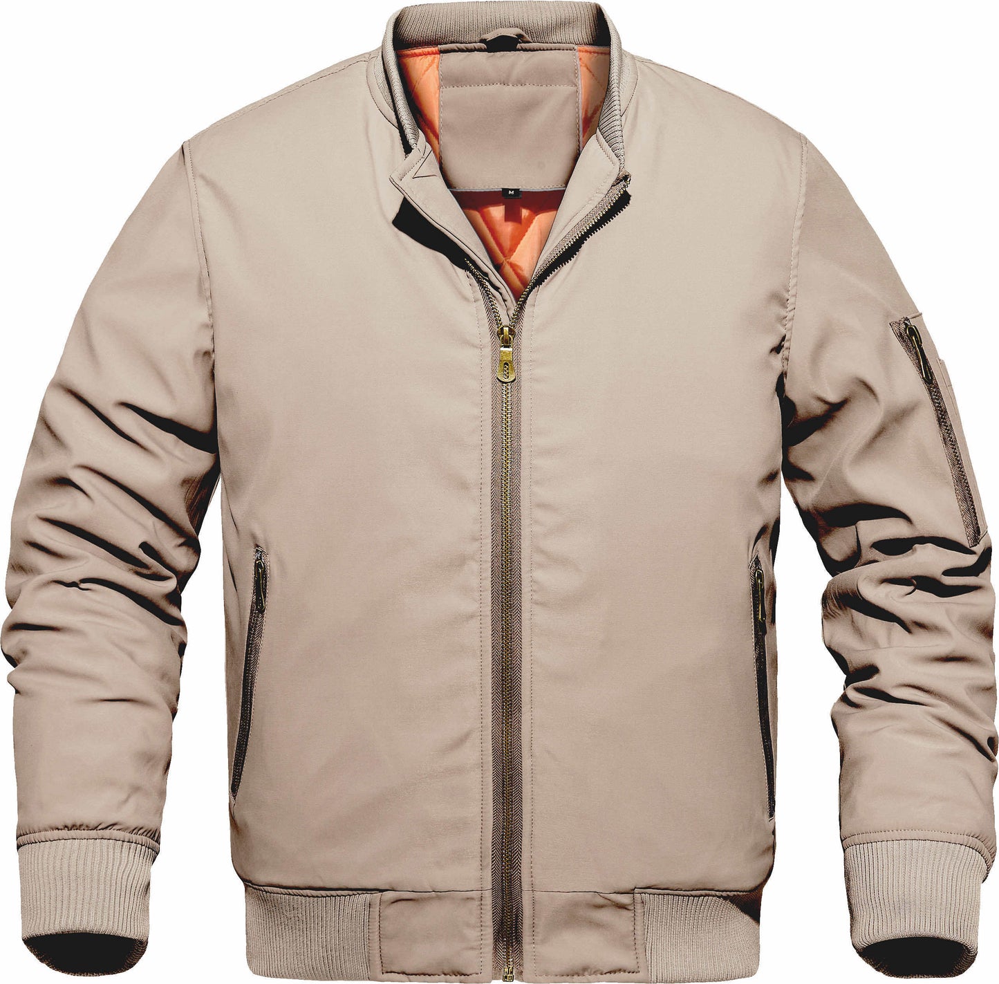 Men’s Winter Bomber Jacket – Thickened, Windproof, Ribbed Cuffs