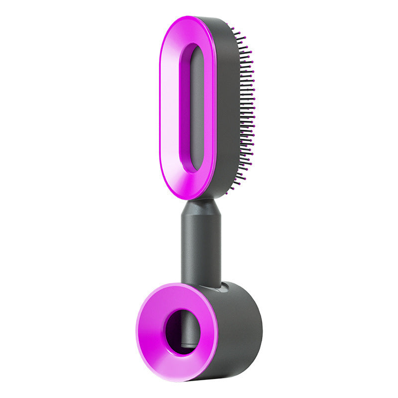 Self-Cleaning Hair Brush – One-Key Cleaning, Anti-Static Scalp Massage Comb for Women