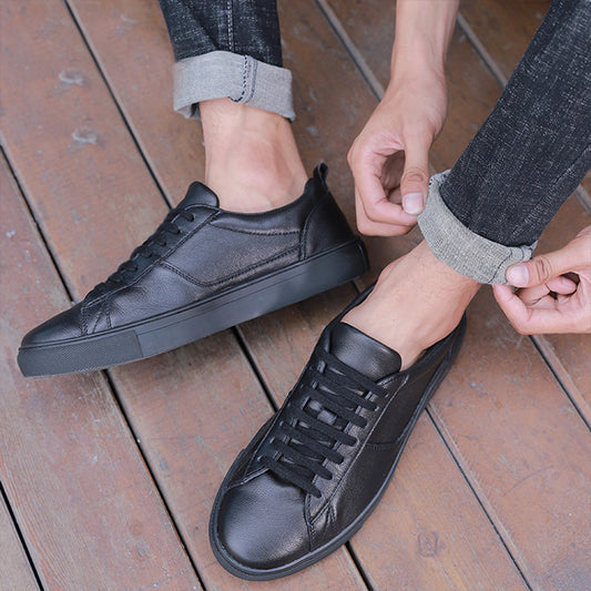 Premium White Leather Sneakers for Men