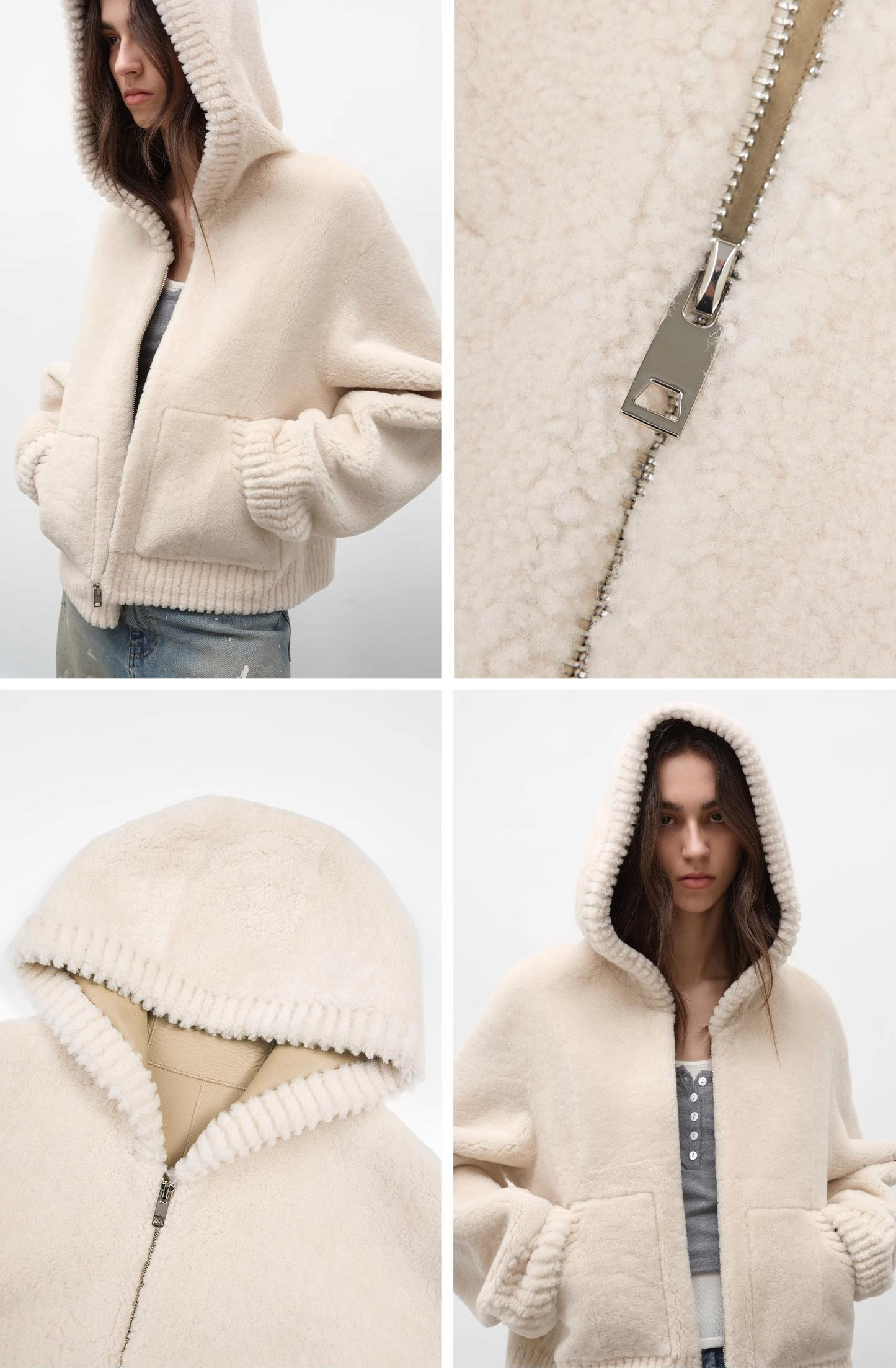 Bad Boy Hooded Merino Sheepskin Jacket
