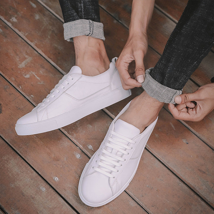 Premium White Leather Sneakers for Men