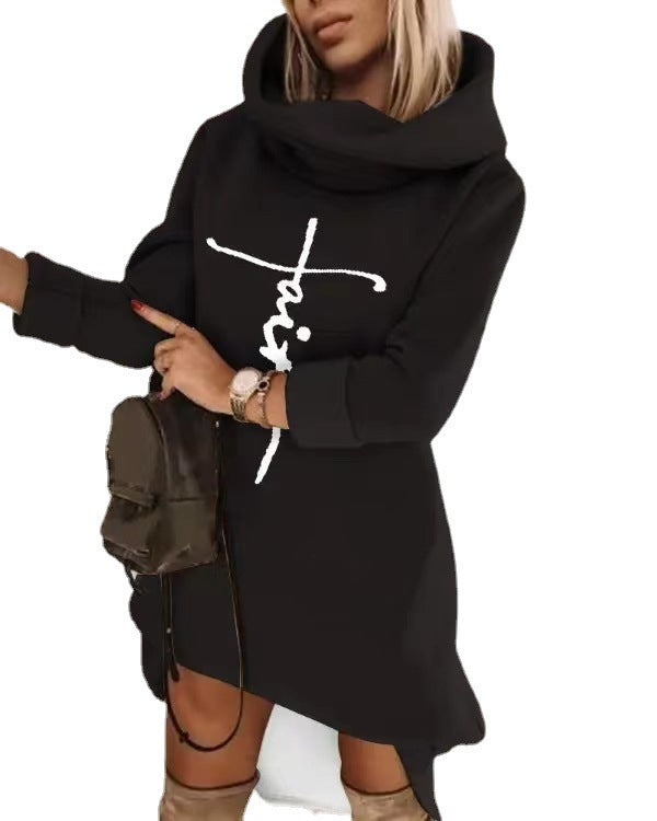 Loose Comfy Pullover Hoodie with Patch Design