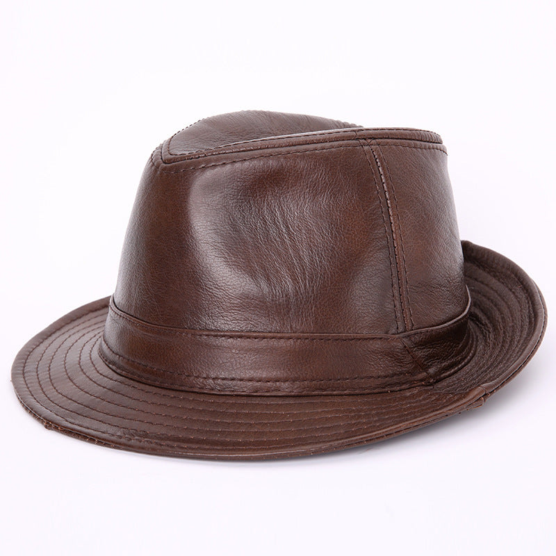 Cowhide Wide Brim Hat – Unisex Street Style