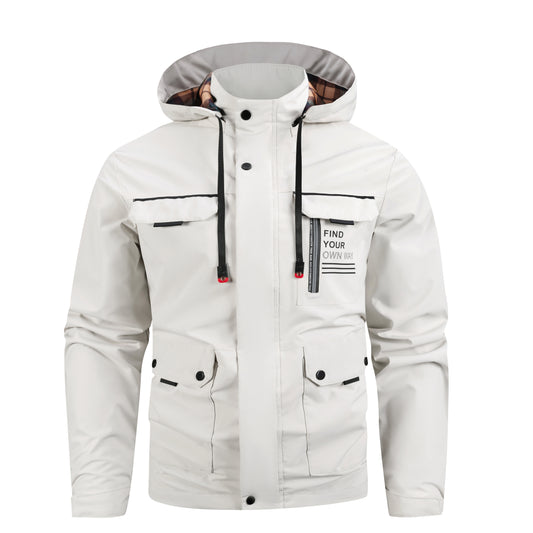 Lightweight Men’s Jacket with Hood – Outdoor, Travel, Hiking, Windbreaker, Stylish & Versatile