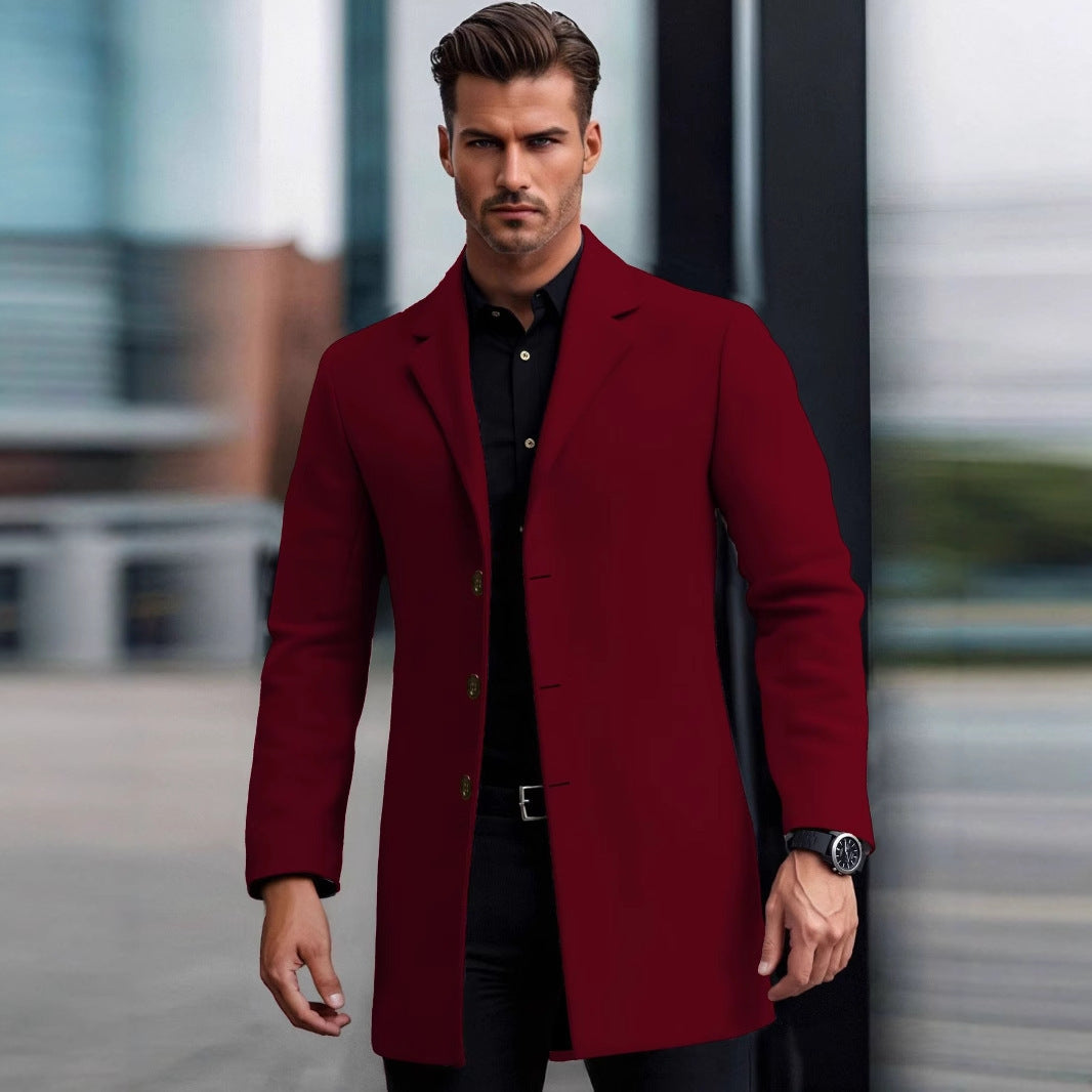 Lapel Slim Coat – European & American Style