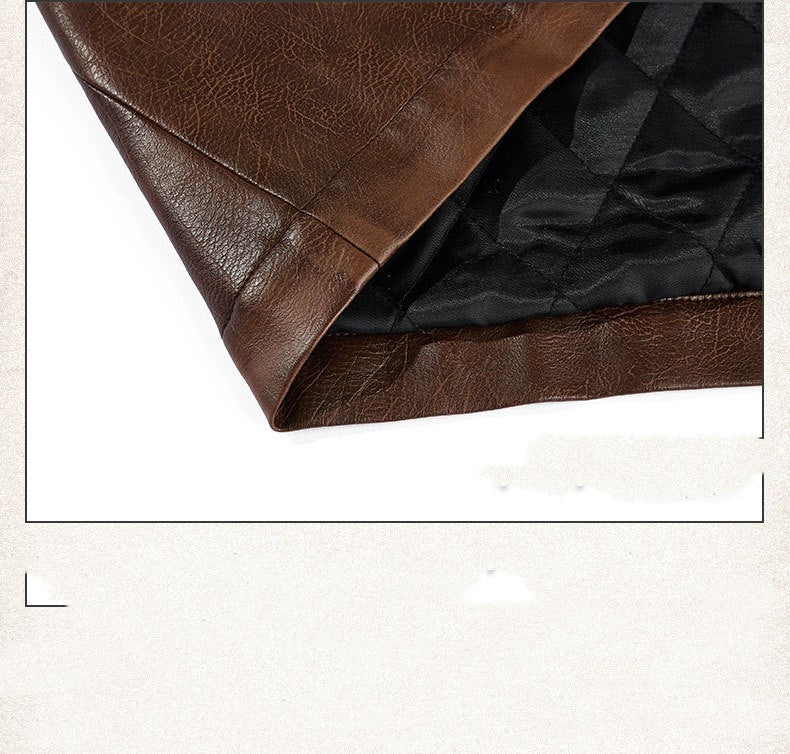 Leather Mid-Length Trench Coat (Unisex)