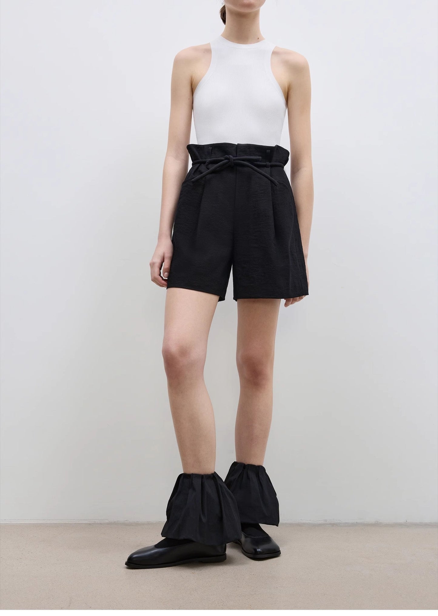 "Jungle Fantasy" Flower Bud Drawstring High Waist Shorts Women