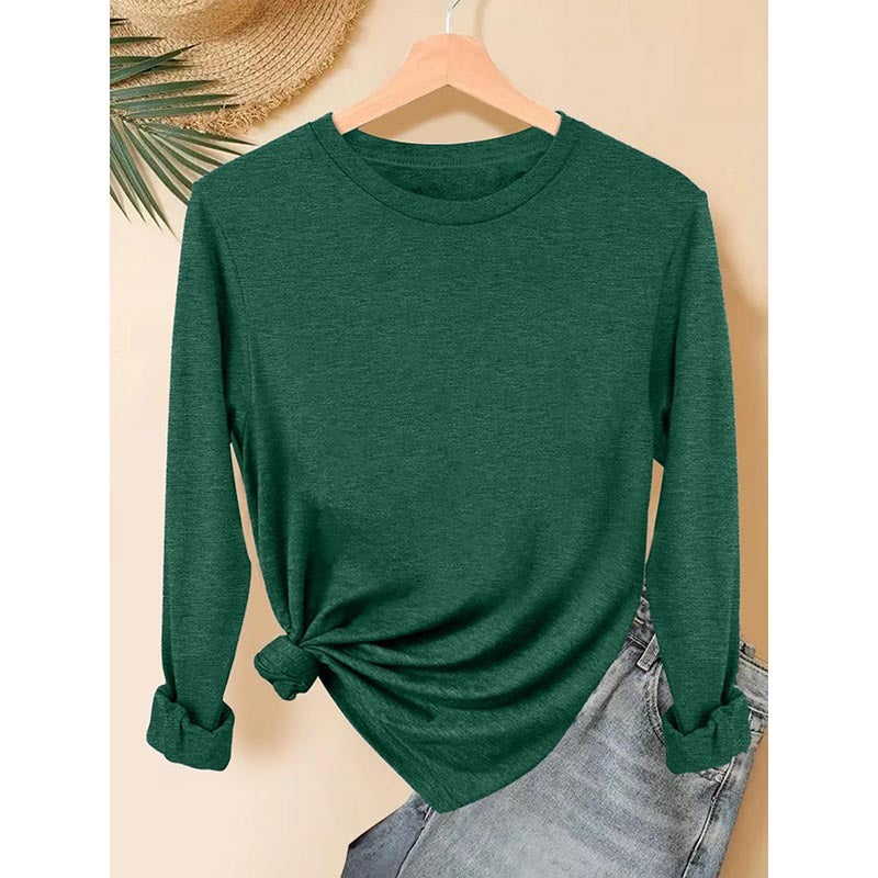 Women’s 5-Pack Long Sleeve Crew Neck Shirts – Fall 2025 Basic Tees
