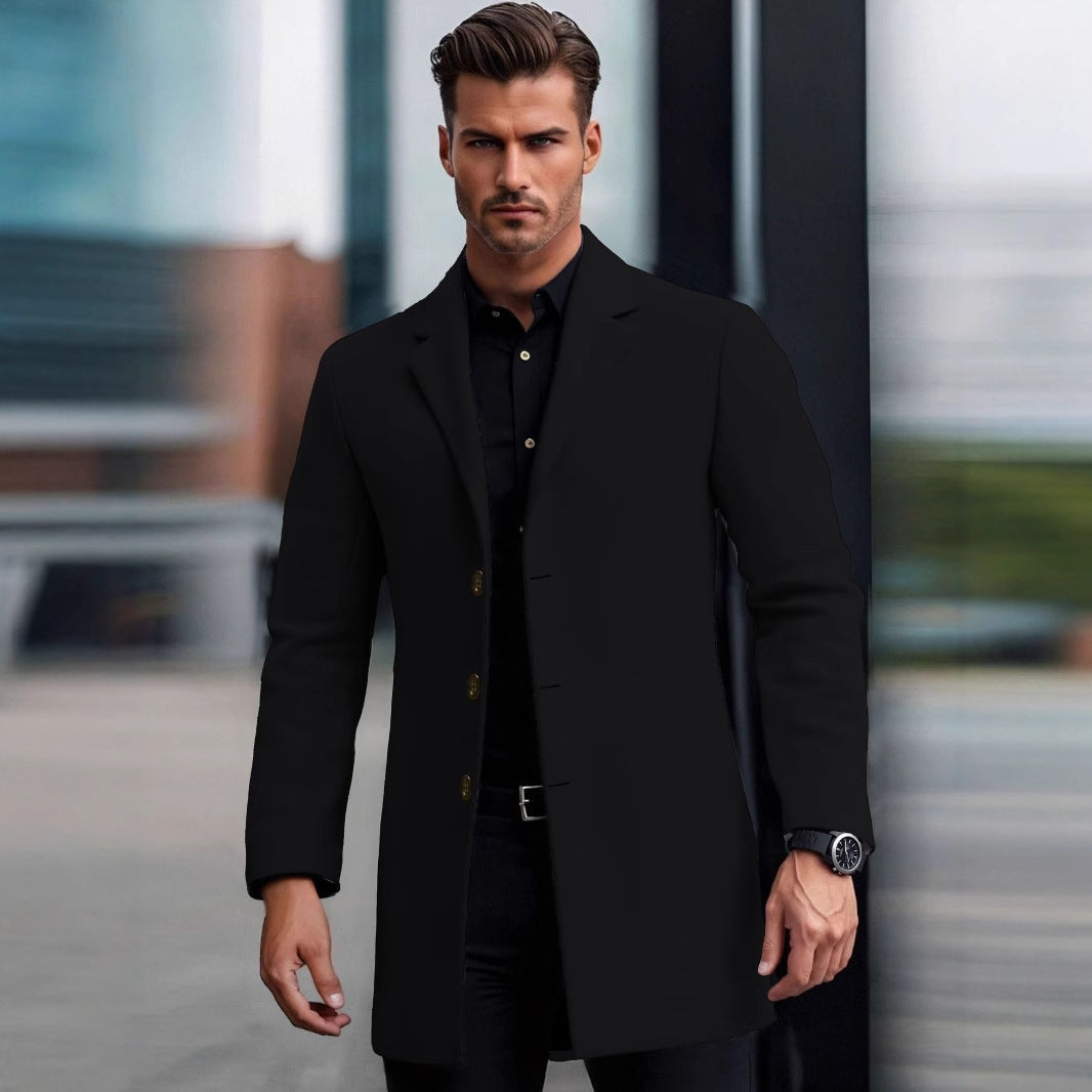 Lapel Slim Coat – European & American Style