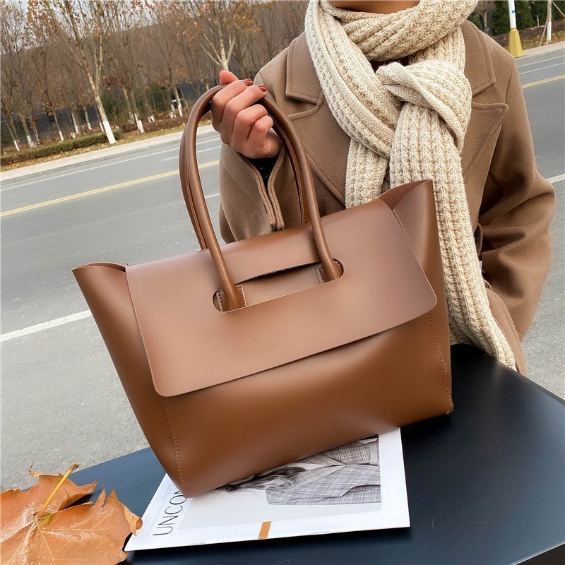 Fashion Women Shoulder Bags – Large Capacity, Retro Tote, Solid Color, High-Quality Handbag