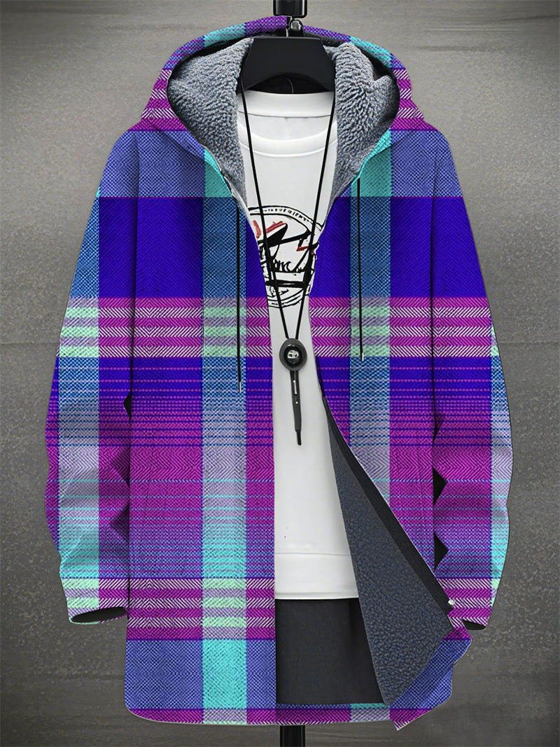 Digital Printing Plus Velvet Men’s Casual Jacket – Stylish & Comfortable Outerwear