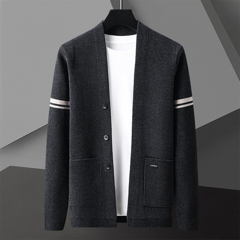 Autumn Cardigan Sweater – Men’s Long Sleeve Sweater Coat