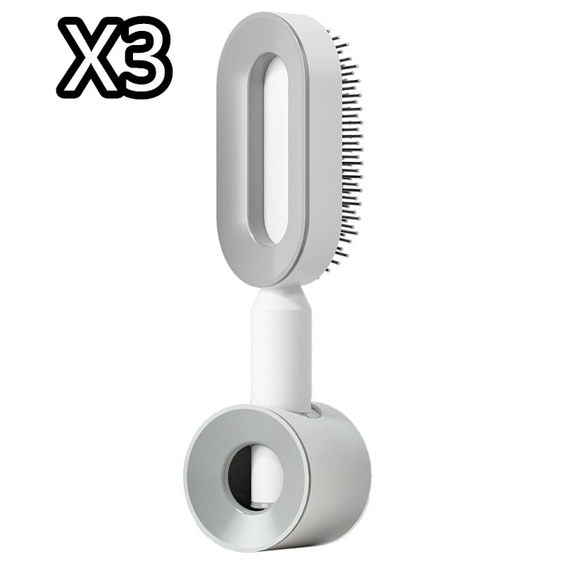 Self-Cleaning Hair Brush – One-Key Cleaning, Anti-Static Scalp Massage Comb for Women