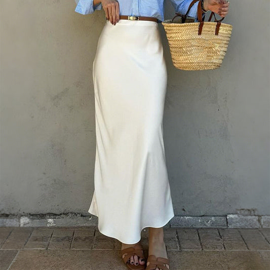 Solid Color Sheath Skirt – Elegant & Versatile Women’s Fashion