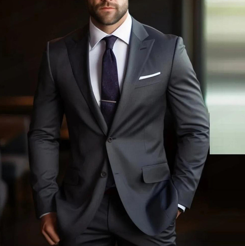 Men’s 2-Piece Wedding & Banquet Suit – Groomsman Formal Set