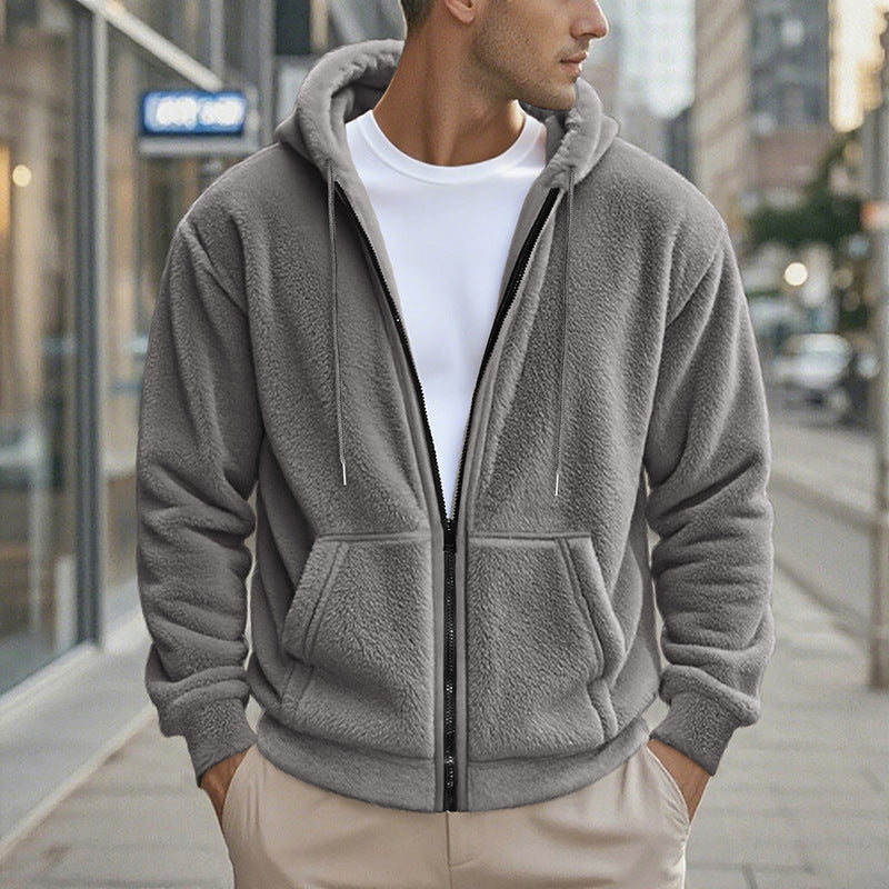 Men’s Loose Hooded Cardigan Sweater