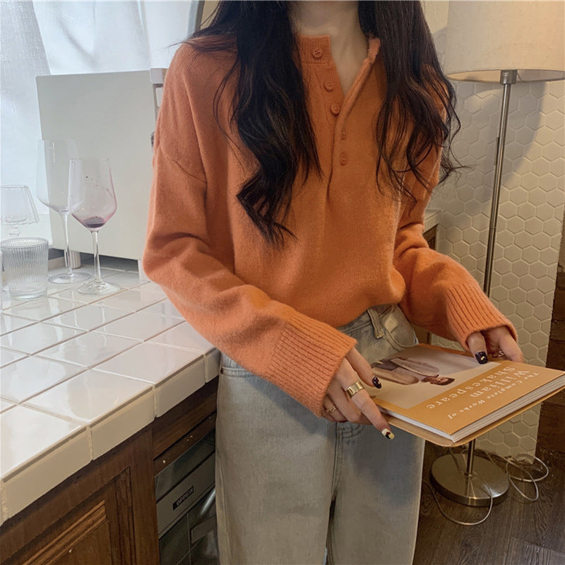 Base Pullover Versatile Long-sleeved Knitted Top