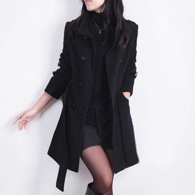 Women’s Wool Coat – Double Breasted Commuting Jacket