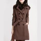 Women’s Wool Coat – Double Breasted Commuting Jacket