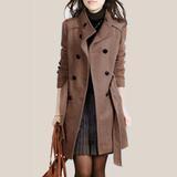 Women’s Wool Coat – Double Breasted Commuting Jacket