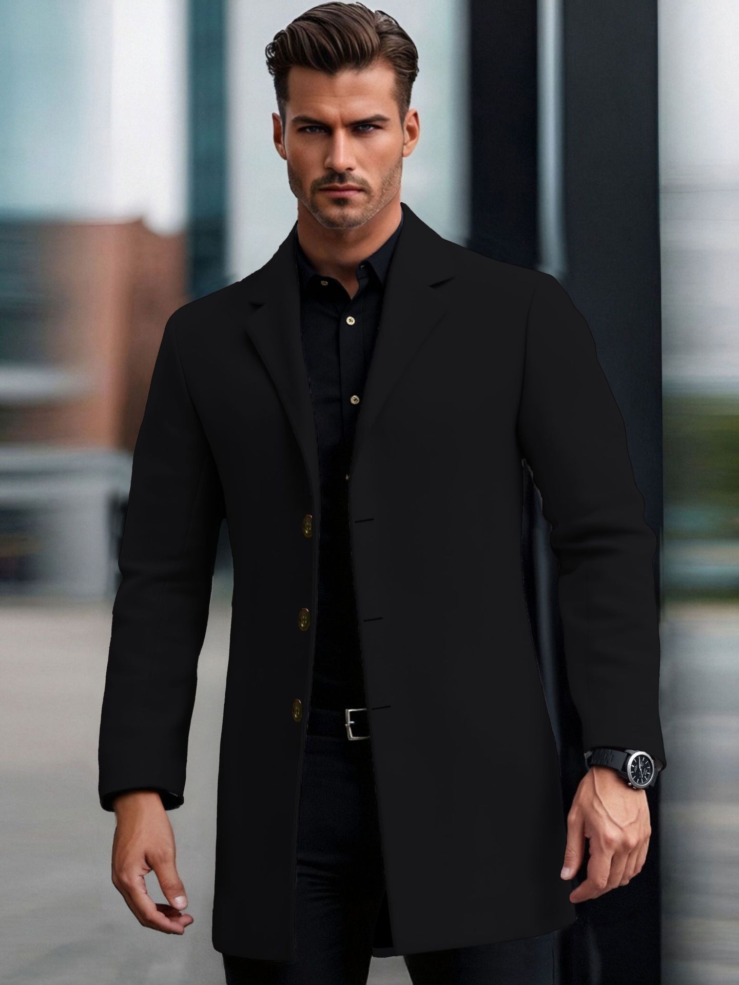 Lapel Slim Coat – European & American Style