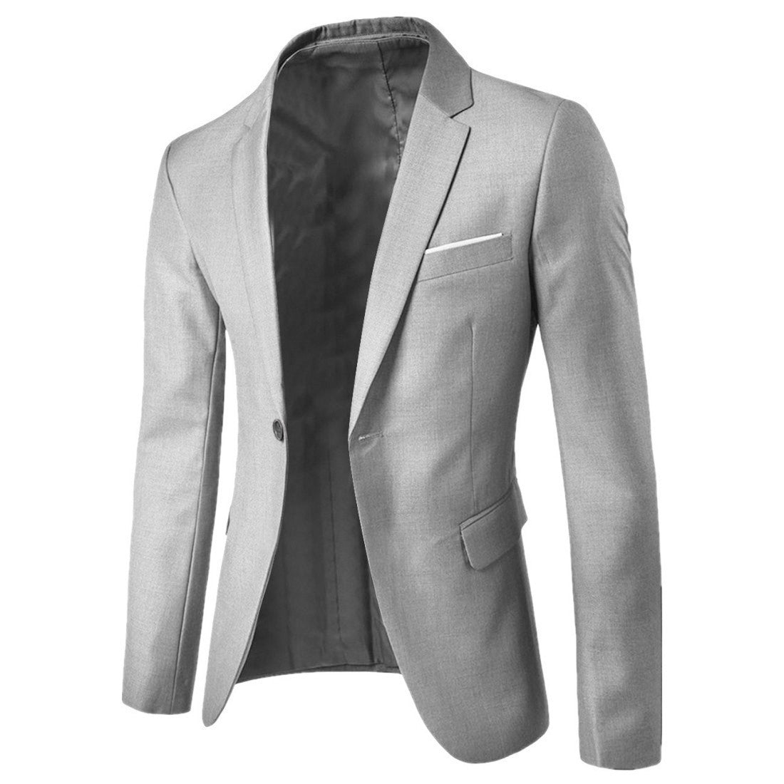 Autumn New Men’s Casual Solid Color Slim Fit Suit Jacket