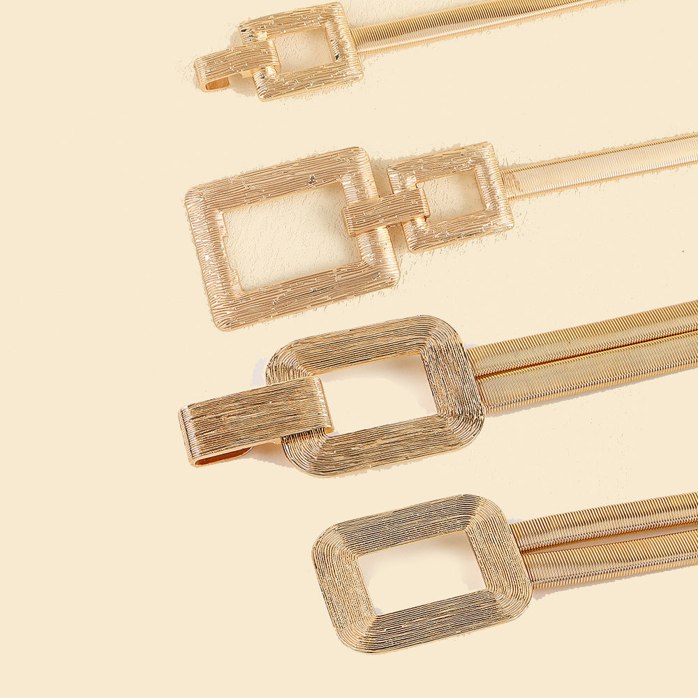 Minimalist Elastic Waist Chain Belt for Women