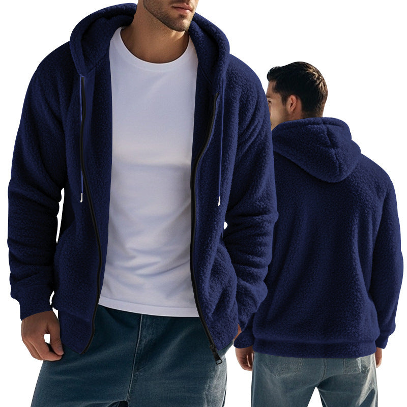 Men’s Loose Hooded Cardigan Sweater