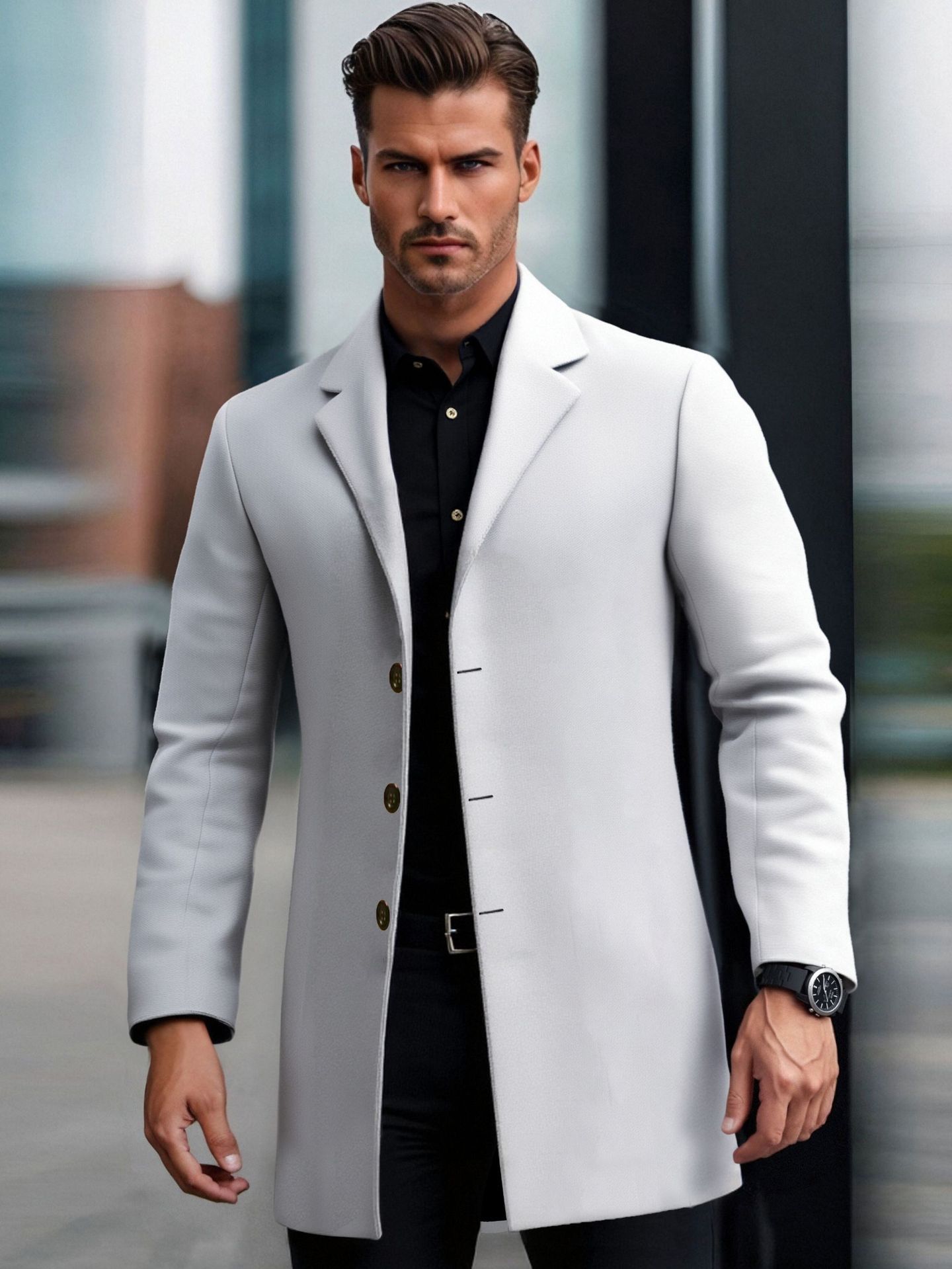 Lapel Slim Coat – European & American Style