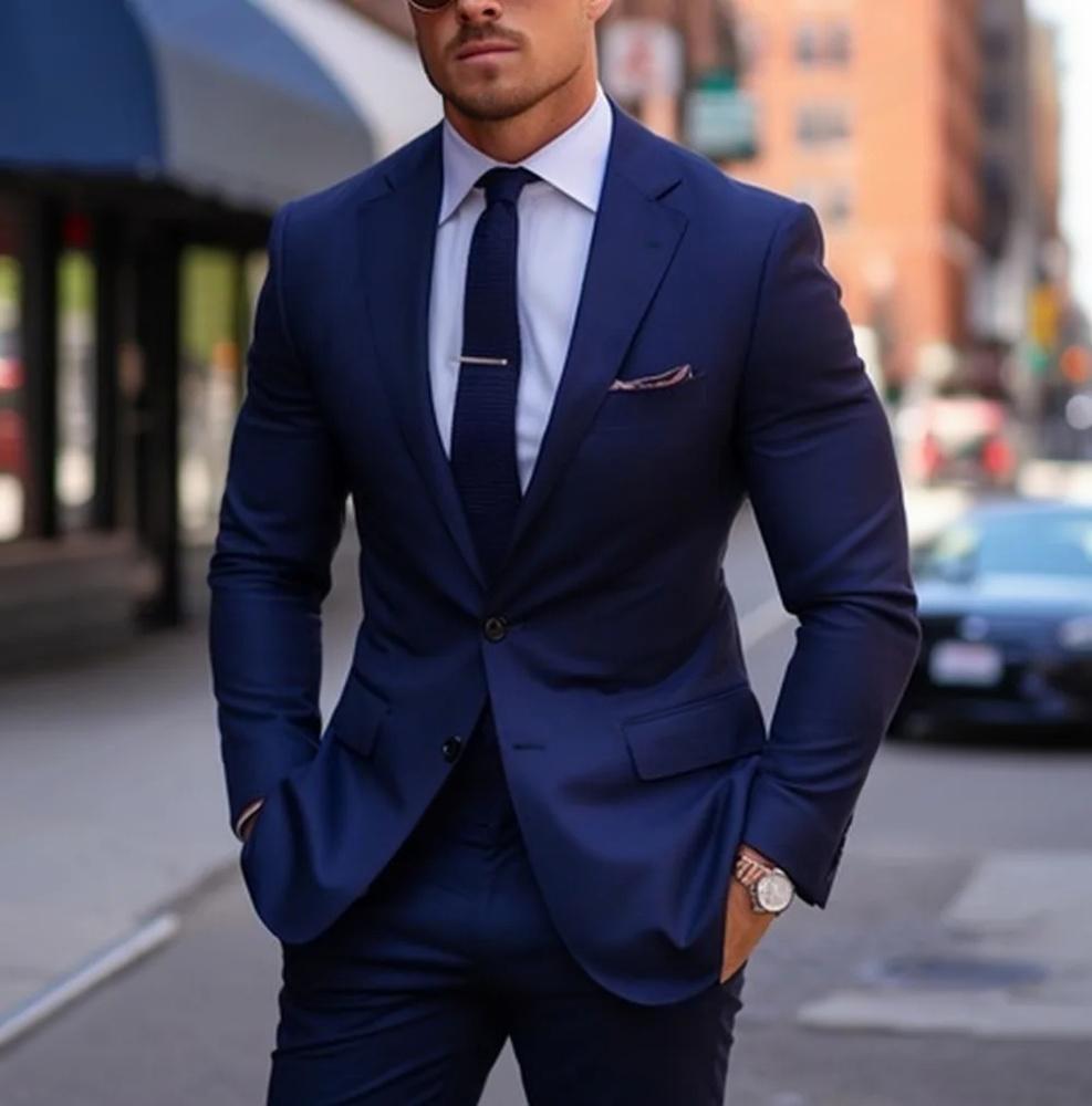 Men’s 2-Piece Wedding & Banquet Suit – Groomsman Formal Set