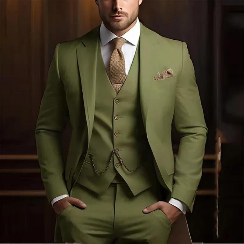 Men’s Formal Slim Fit 3-Piece Suit – Wedding & Office Style