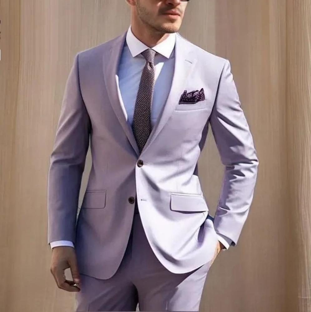 Men’s 2-Piece Wedding & Banquet Suit – Groomsman Formal Set
