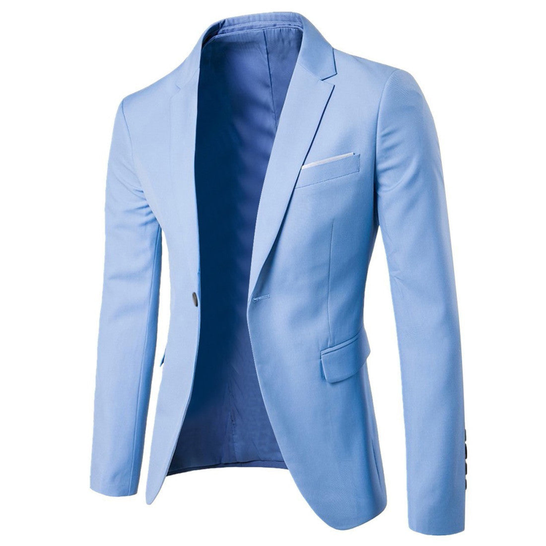 Autumn New Men’s Casual Solid Color Slim Fit Suit Jacket